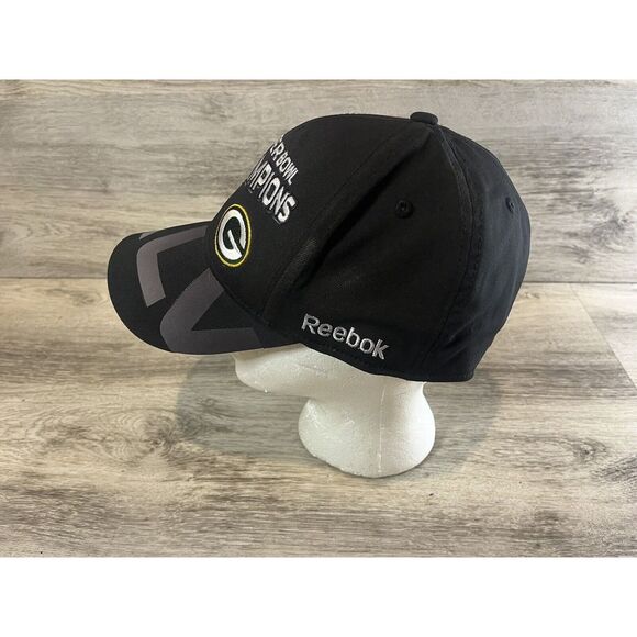 Green Bay Packers Hat Cap Super Bowl XLV 45 Champions Reebok NFL Pre-Owned - Picture 2 of 6
